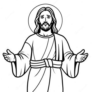 Jesus With Open Arms Coloring Page 49424-39455