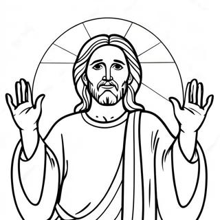 Jesus With Open Arms Coloring Page 49424-39456