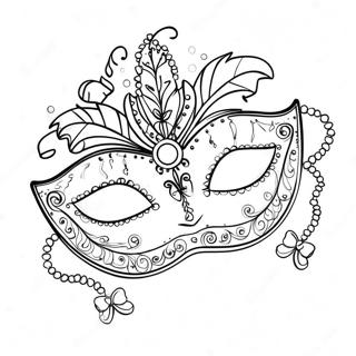 Vibrant Mardi Gras Mask Coloring Page 49434-39465