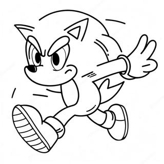 Sonic The Hedgehog Running Fast Coloring Page 49454-39477