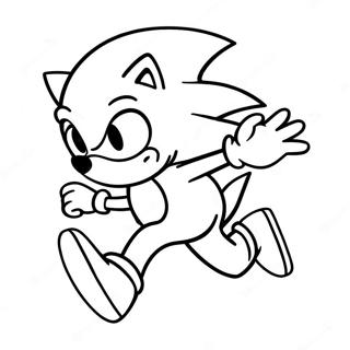 Sonic The Hedgehog Running Fast Coloring Page 49454-39478