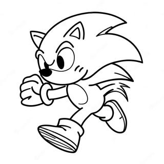 Sonic The Hedgehog Running Fast Coloring Page 49454-39479