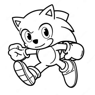 Sonic The Hedgehog Running Fast Coloring Page 49454-39480