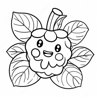 Cute Raspberry With A Smile Coloring Page 49464-39486