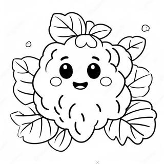 Cute Raspberry With A Smile Coloring Page 49464-39487