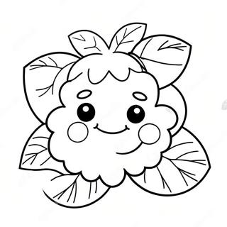 Cute Raspberry With A Smile Coloring Page 49464-39488