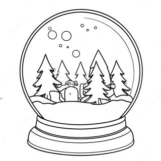 Snowglobe Winter Wonderland Coloring Page 4946-4063