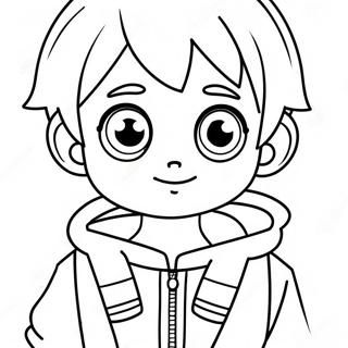 Cute Anime Boy Coloring Pages