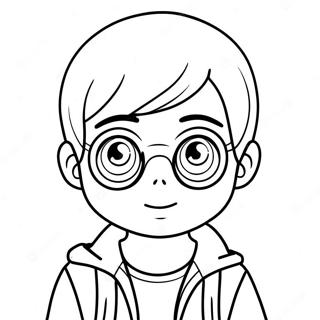 Cute Anime Boy With Big Eyes Coloring Page 49483-39494