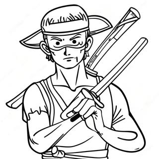 Zoro With His Sword Coloring Page 49494-39509