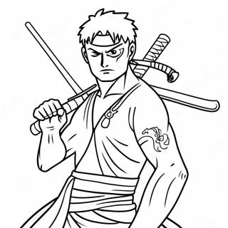 Zoro With His Sword Coloring Page 49494-39510