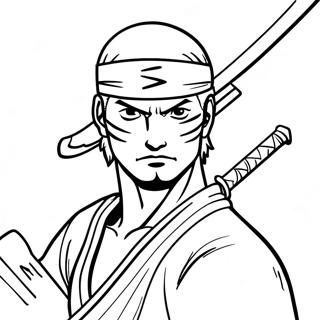 Zoro With His Sword Coloring Page 49494-39511