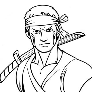 Zoro With His Sword Coloring Page 49494-39512