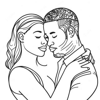 Black Couple Embracing Coloring Page 49503-39517