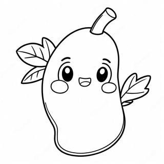 Cute Mango Character Coloring Page 49514-39526