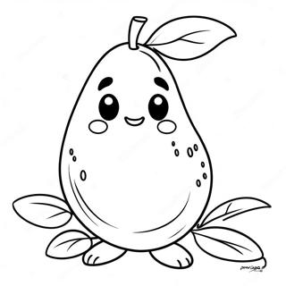 Cute Mango Character Coloring Page 49514-39527