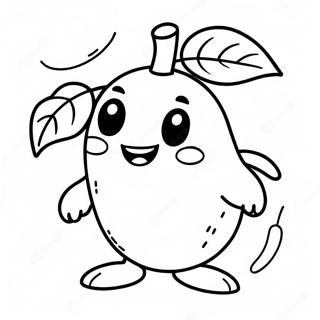 Cute Mango Character Coloring Page 49514-39528