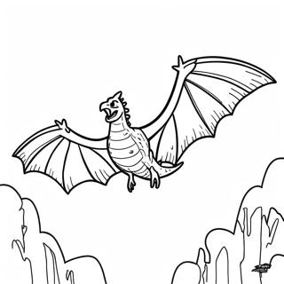 Majestic Rodan Flying Coloring Page 49584-39581