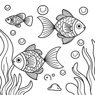 Colorful Slippery Fish Underwater Scene Coloring Page 49604-39597