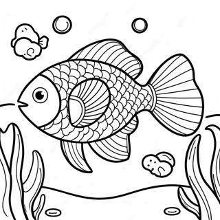 Colorful Slippery Fish Underwater Scene Coloring Page 49604-39598