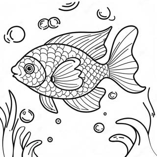 Colorful Slippery Fish Underwater Scene Coloring Page 49604-39600