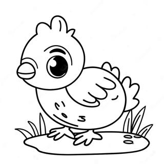 Cute Baby Quail Coloring Page 49614-39604