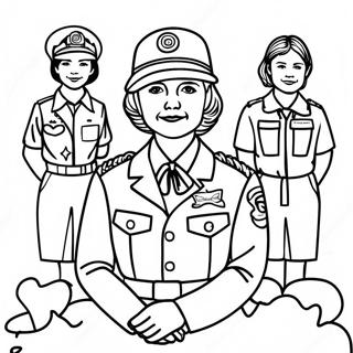 Juliette Gordon Low With Girl Scouts Coloring Page 49624-39609