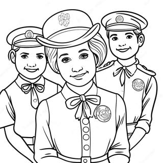 Juliette Gordon Low With Girl Scouts Coloring Page 49624-39610