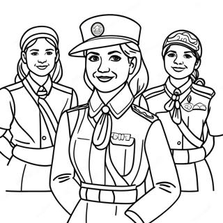 Juliette Gordon Low With Girl Scouts Coloring Page 49624-39612