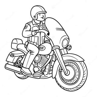 Police Motorcycle Coloring Page 49673-39651