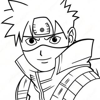 Kakashi With Sharingan Eyes Coloring Page 49694-39669