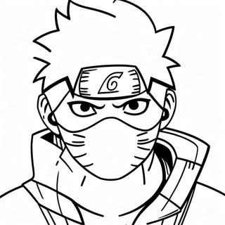 Kakashi With Sharingan Eyes Coloring Page 49694-39670