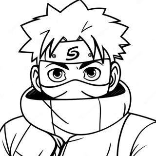 Kakashi With Sharingan Eyes Coloring Page 49694-39672