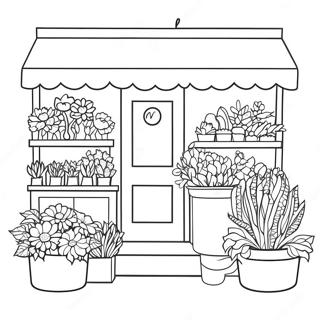 Flower Shop Coloring Page 49713-39684