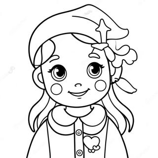 Cute Christmas Girl Coloring Pages