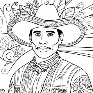 Traditional Charro With Sombrero Coloring Page 49744-39710