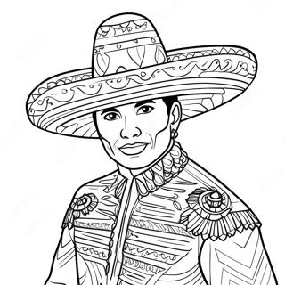 Traditional Charro With Sombrero Coloring Page 49744-39711