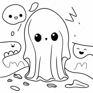 Sad Ghost Club Coloring Pages