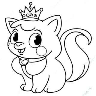 Princess Peach Cat Coloring Page 49763-39721