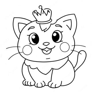 Princess Peach Cat Coloring Page 49763-39722