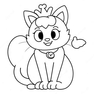 Princess Peach Cat Coloring Page 49763-39723