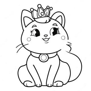 Princess Peach Cat Coloring Page 49763-39724