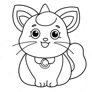 Adorable Princess Peach Cat Coloring Page 49764-39726