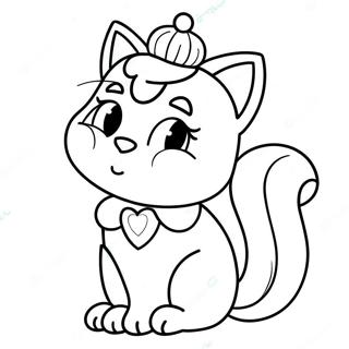 Adorable Princess Peach Cat Coloring Page 49764-39727