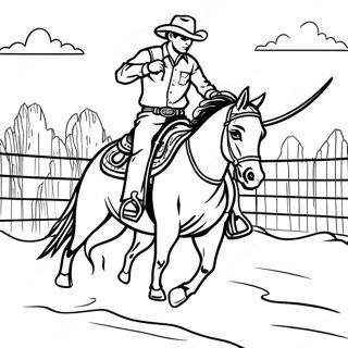 Rodeo Western Coloring Page 4976-4094