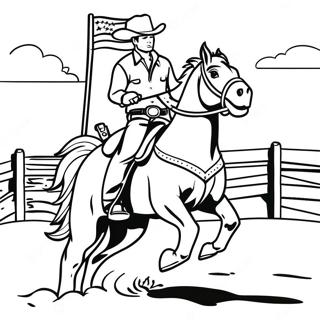 Rodeo Western Coloring Page 4976-4096