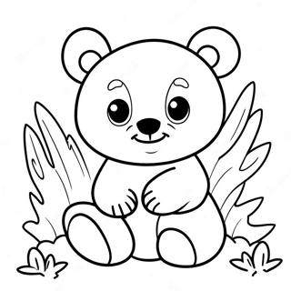 Cute Baby Black Bear Coloring Page 49774-39736