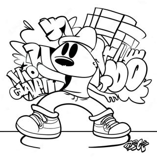 Hip Hop Graffiti Coloring Page 49783-39740