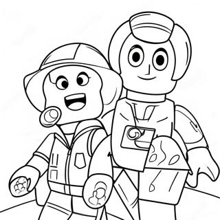 Emmet And Wyldstyle Adventure Coloring Page 49794-39749