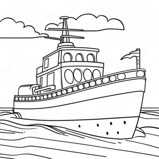 Lego Boat Coloring Pages